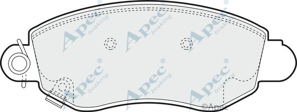 APEC BRAKING Комплект тормозных колодок, дисковый тормоз PAD1167
